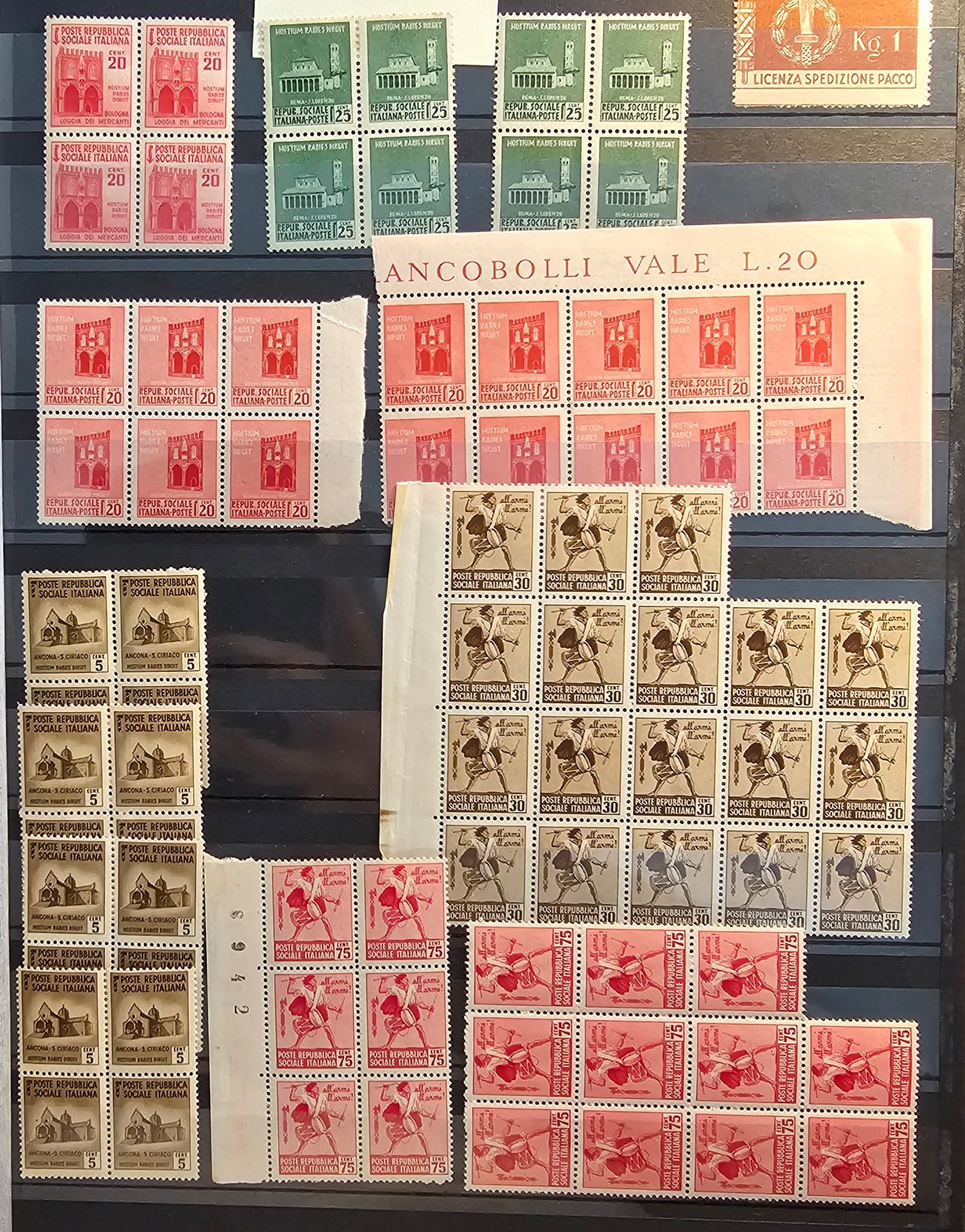 Filatelia - Repubblica Sociale Italiana - Colonie Italiane. Interessante Lotto di Numerosi Franco...