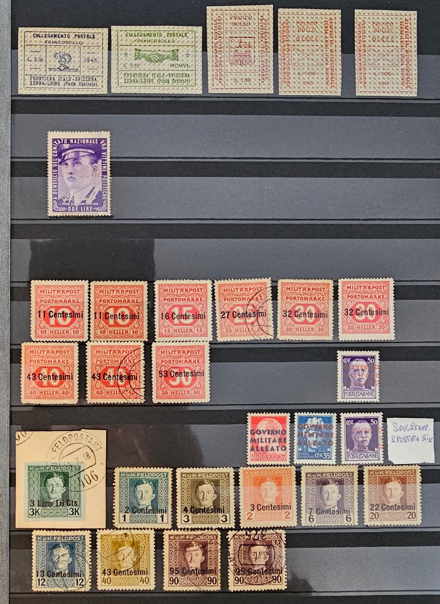 Filatelia - Regno D'italia - Repubblica Italiana - Trieste. Lotto di Numerosi Francobolli Sovrast...