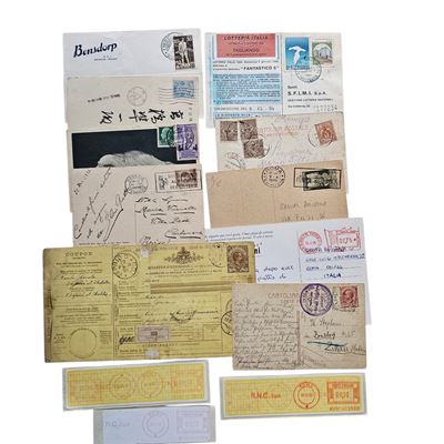 Filatelia - Lotto di 13 Cartoline Affrancate e Coupon - Varie.
