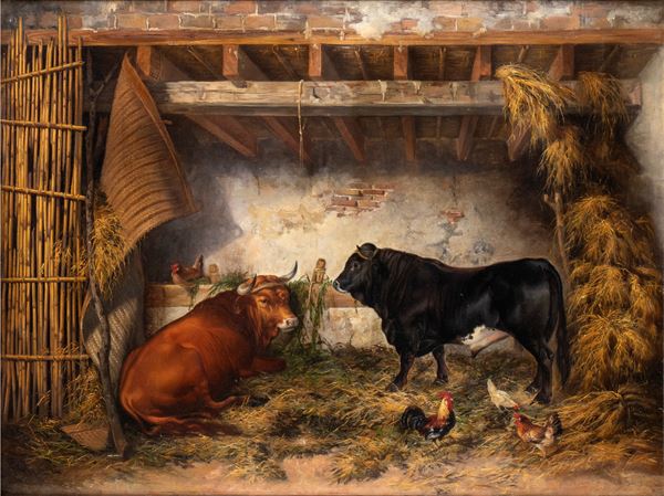 Scene with oxen
