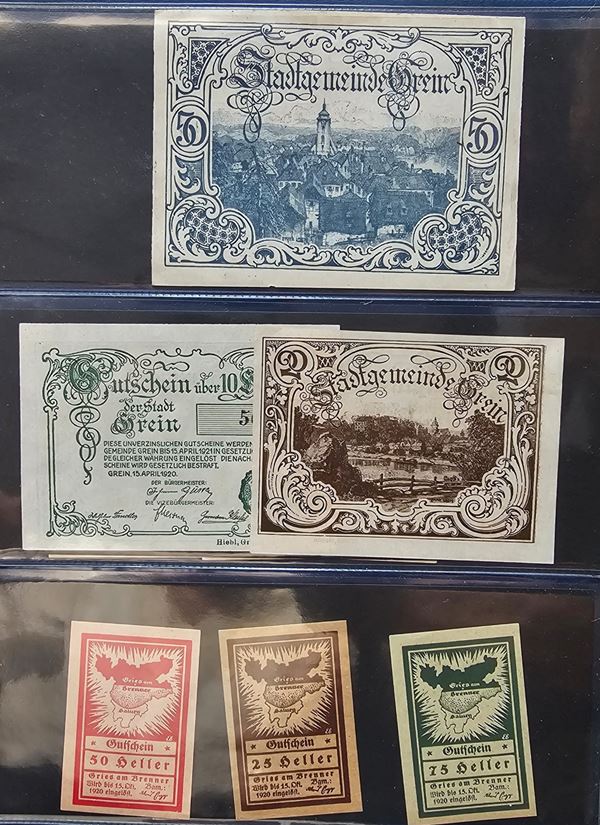 ESTERE. AUSTRIA - TIROLO. Lotto di 12 notgeld anni 20.