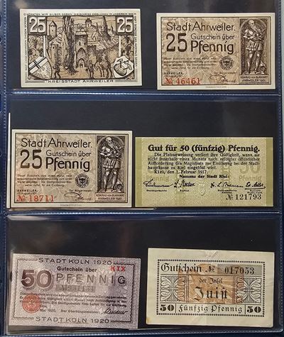 Estere. Germania. Lotto di 14 Notgeld Anni 20.