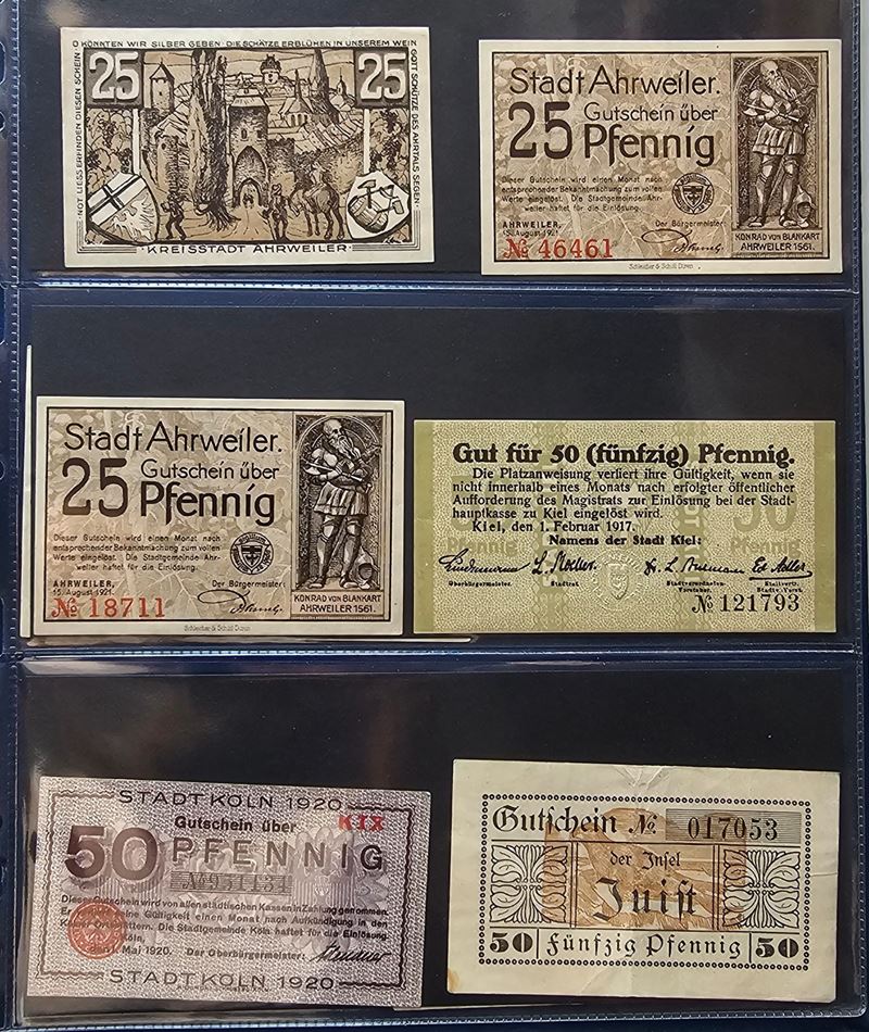 Estere. Germania. Lotto di 14 Notgeld Anni 20.
