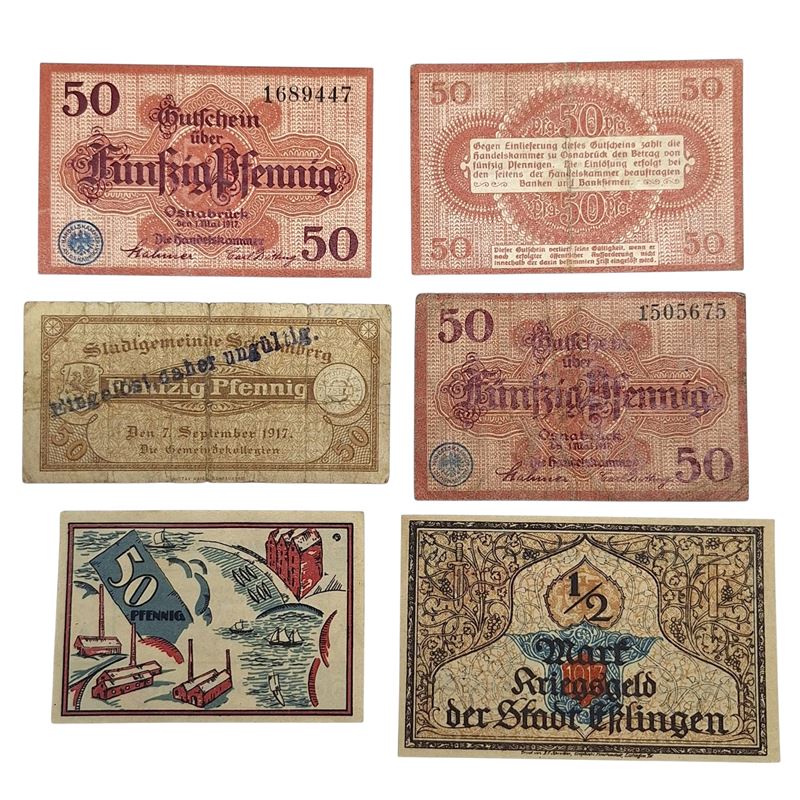 Estere. Germania. Lotto di 12 Notgeld Anni 20.