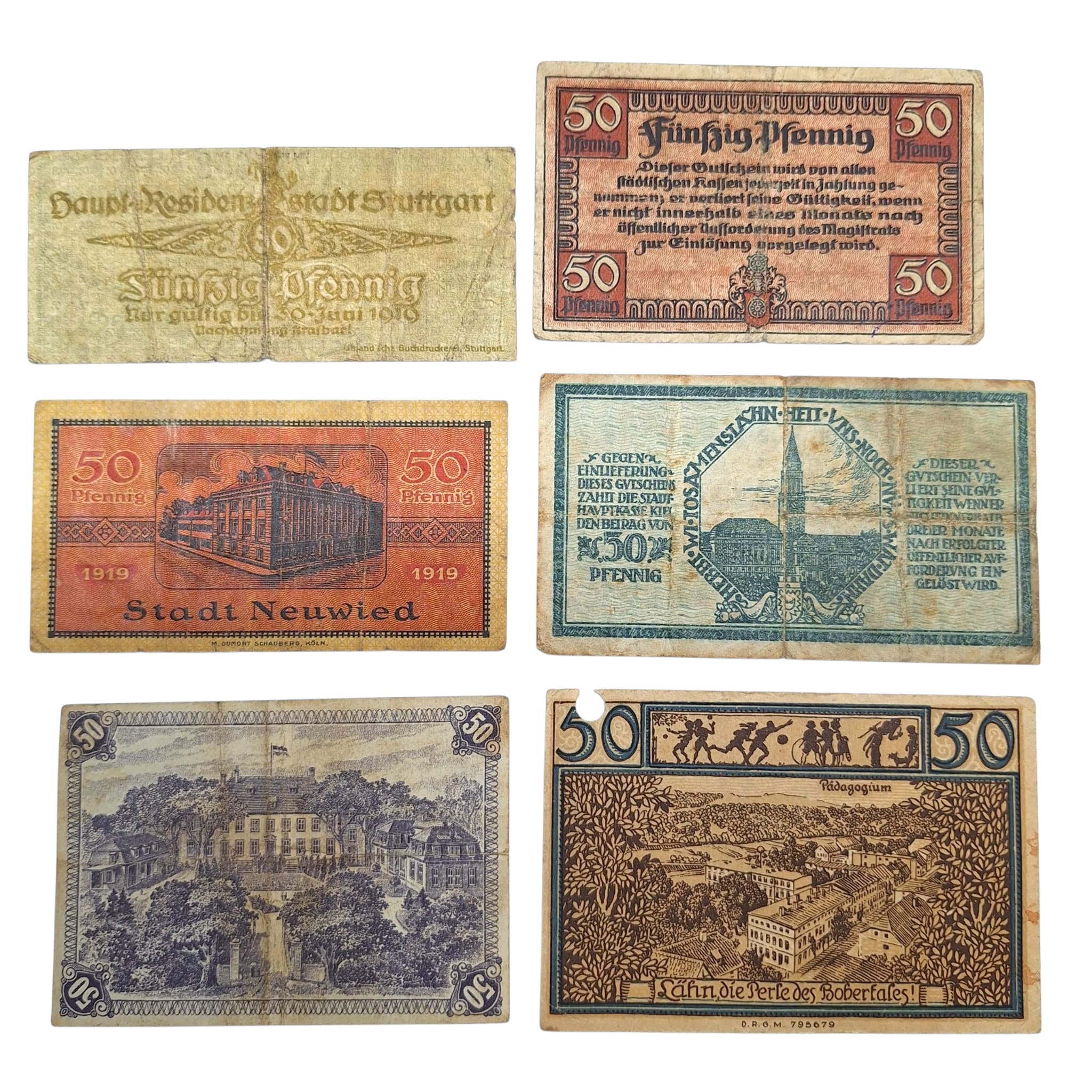 Estere. Germania. Lotto di 12 Notgeld Anni 20.