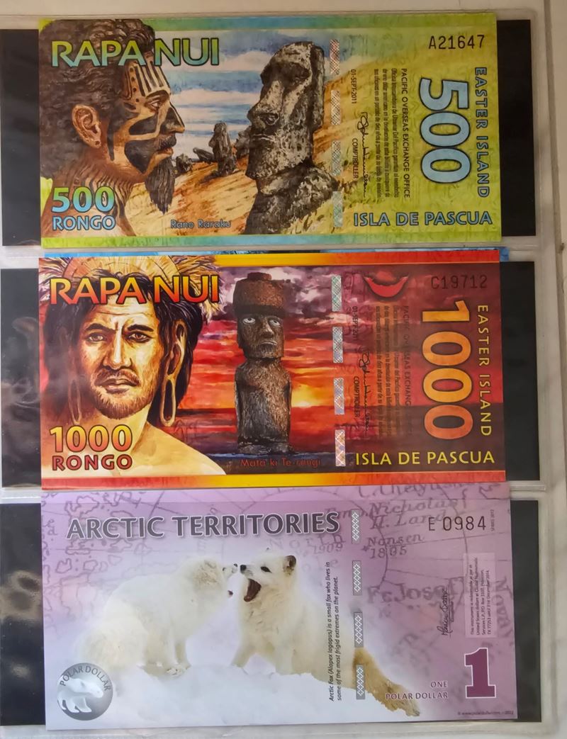 Estere. Lotto di 4 Banconote Moderne.