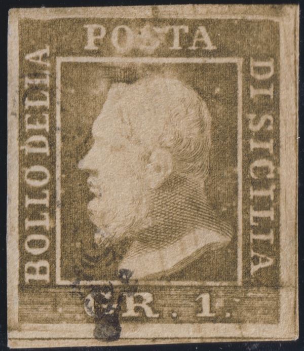 Sicily - 1gr. I plate II state RETOUCH 34  - Auction STAMPS AND POSTAL HISTORY - Bertolami Fine Art - Casa d'Aste