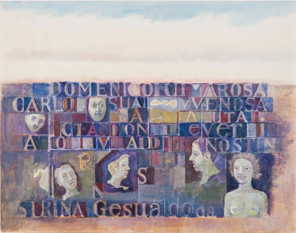 BENGT KRISTENSON : Gesualdo  (1975)  - Gouache on paper - Auction 19th CENTURY, MODERN AND CONTEMPORARY ART.  2nd Part - Post War and Contemporary Art: paintings and sculptures - Bertolami Fine Art - Casa d'Aste
