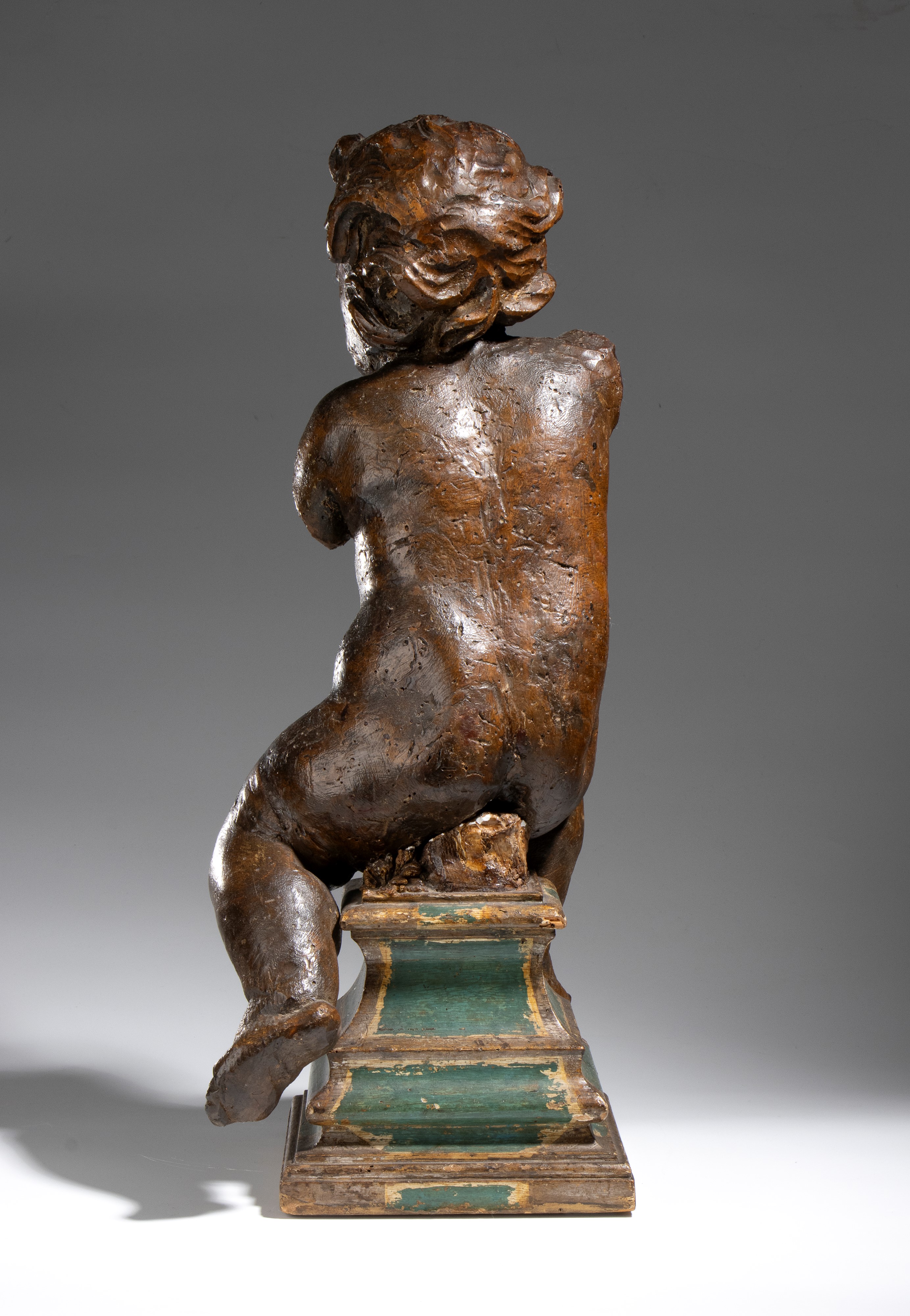 Putto, scultura in legno, XVIII secolo
