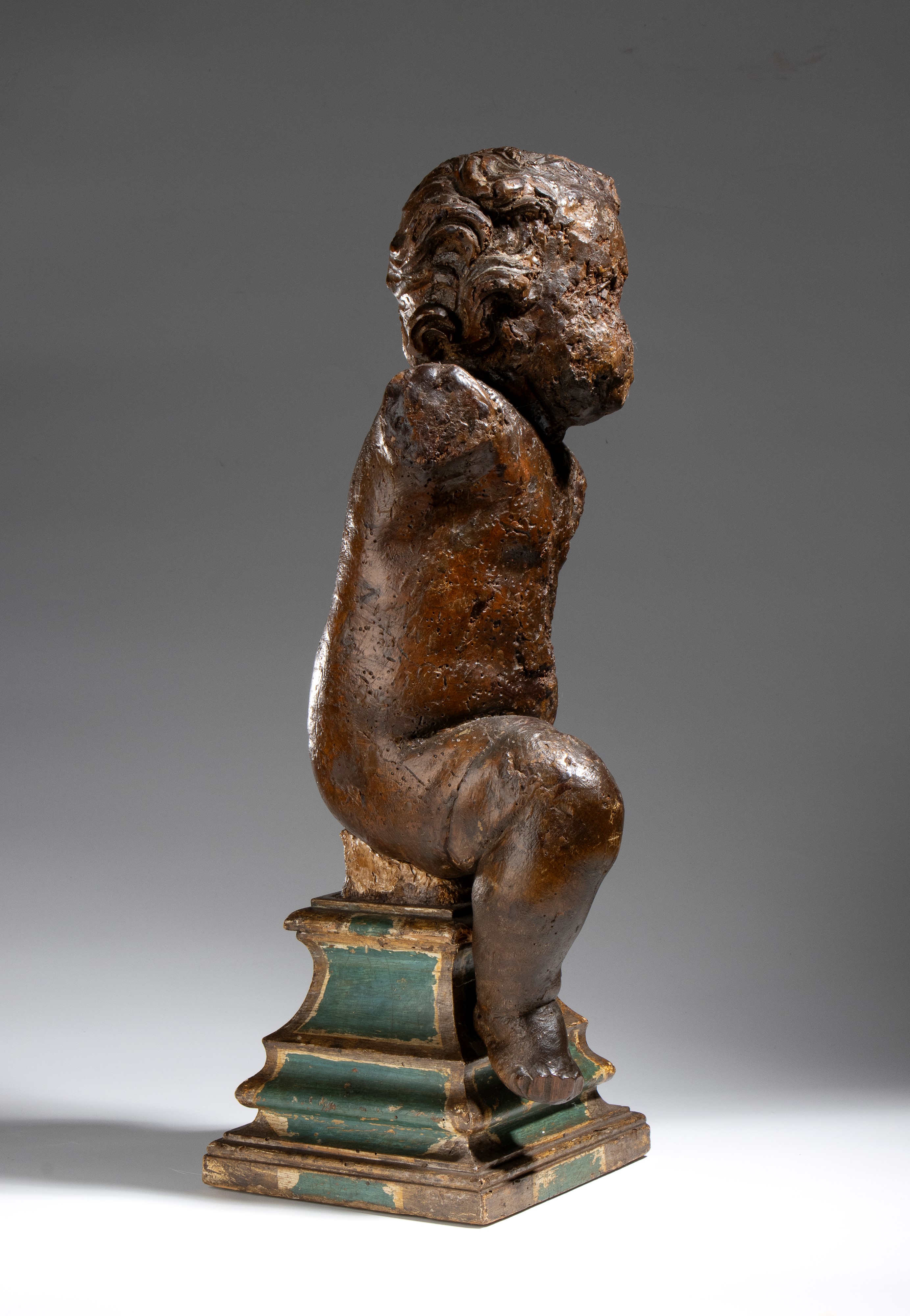 Putto, scultura in legno, XVIII secolo