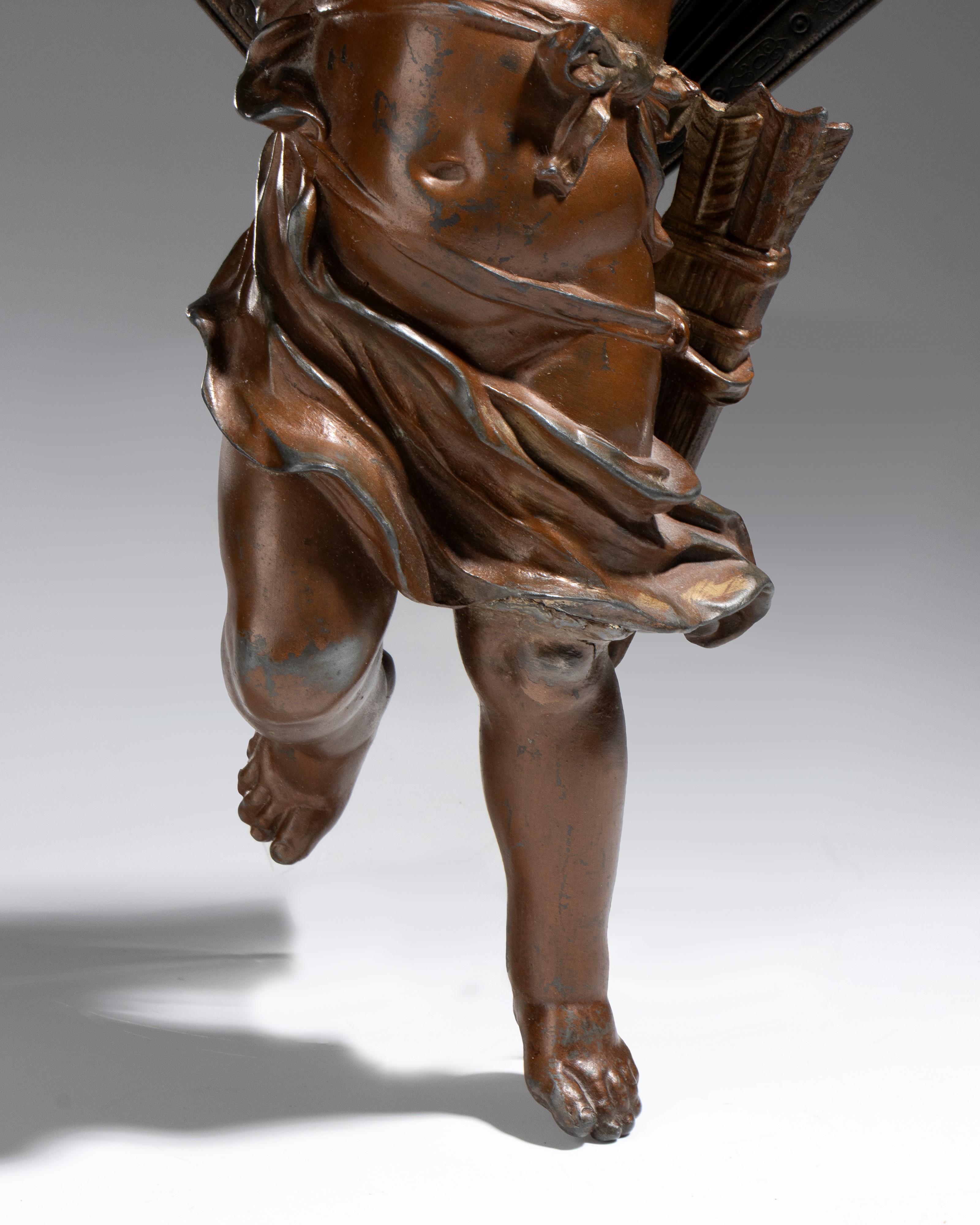 Francia, XIX secolo, Scultura in bronzo raffigurante Cupido