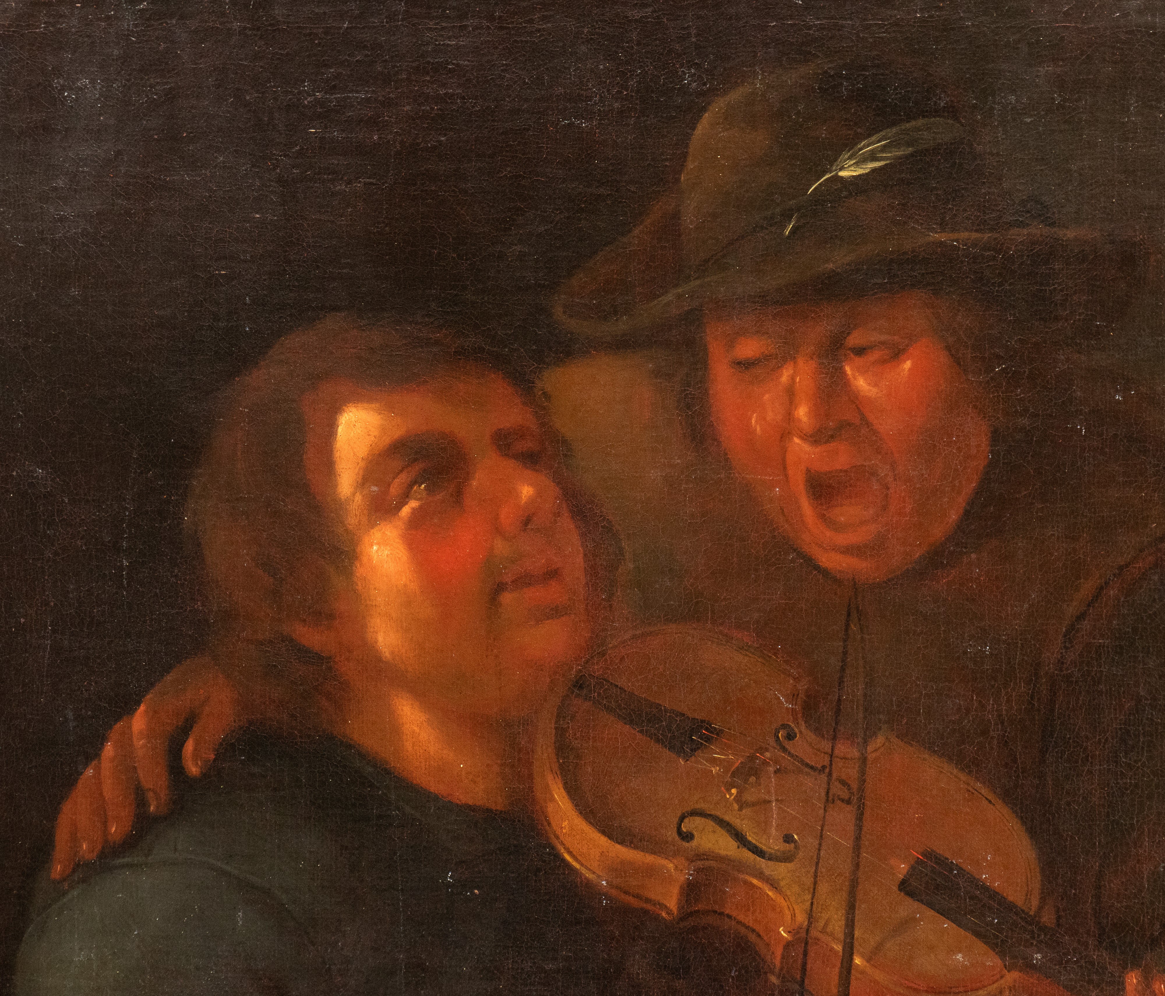 Artista Fiammingo, XVIII Secolo - Suonatori, olio su tela