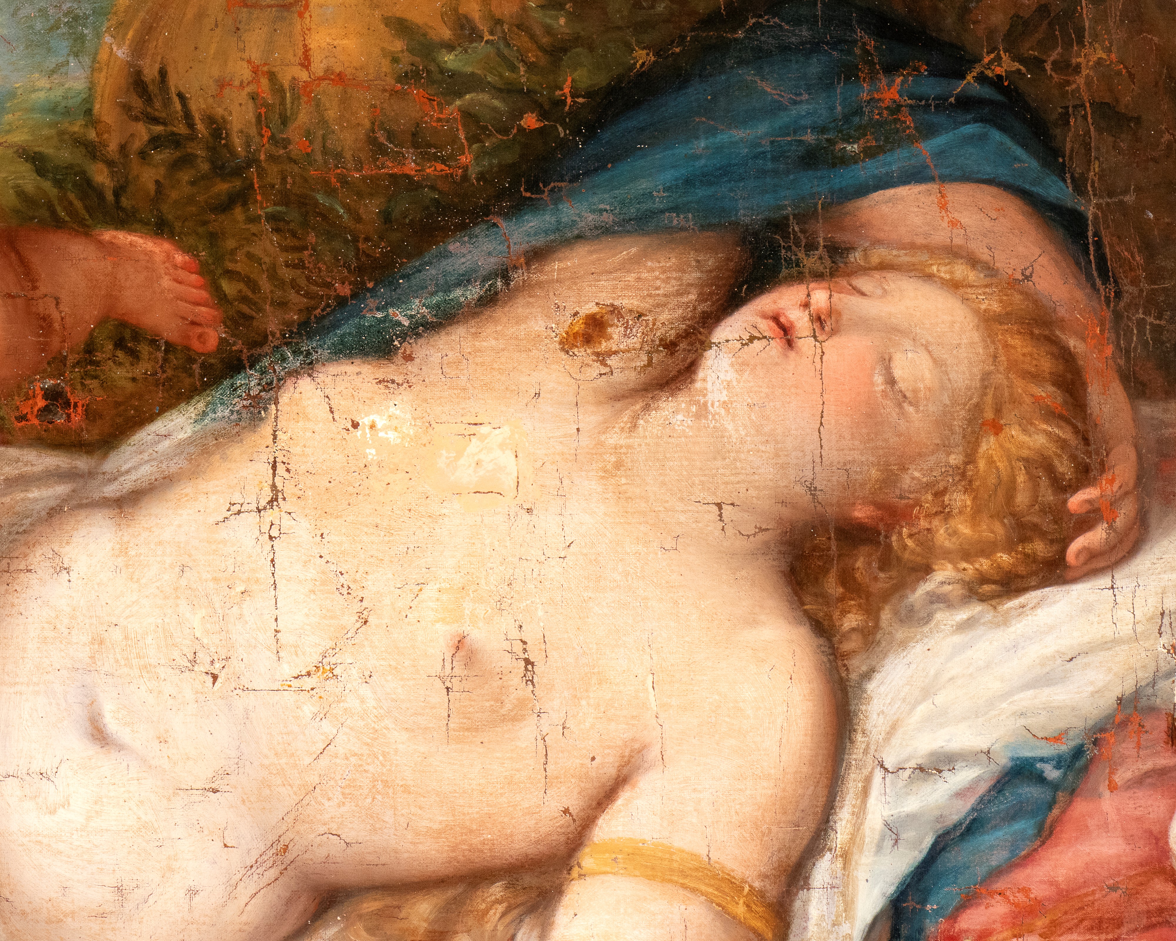 Cupido allontana un satiro da Venere dormiente