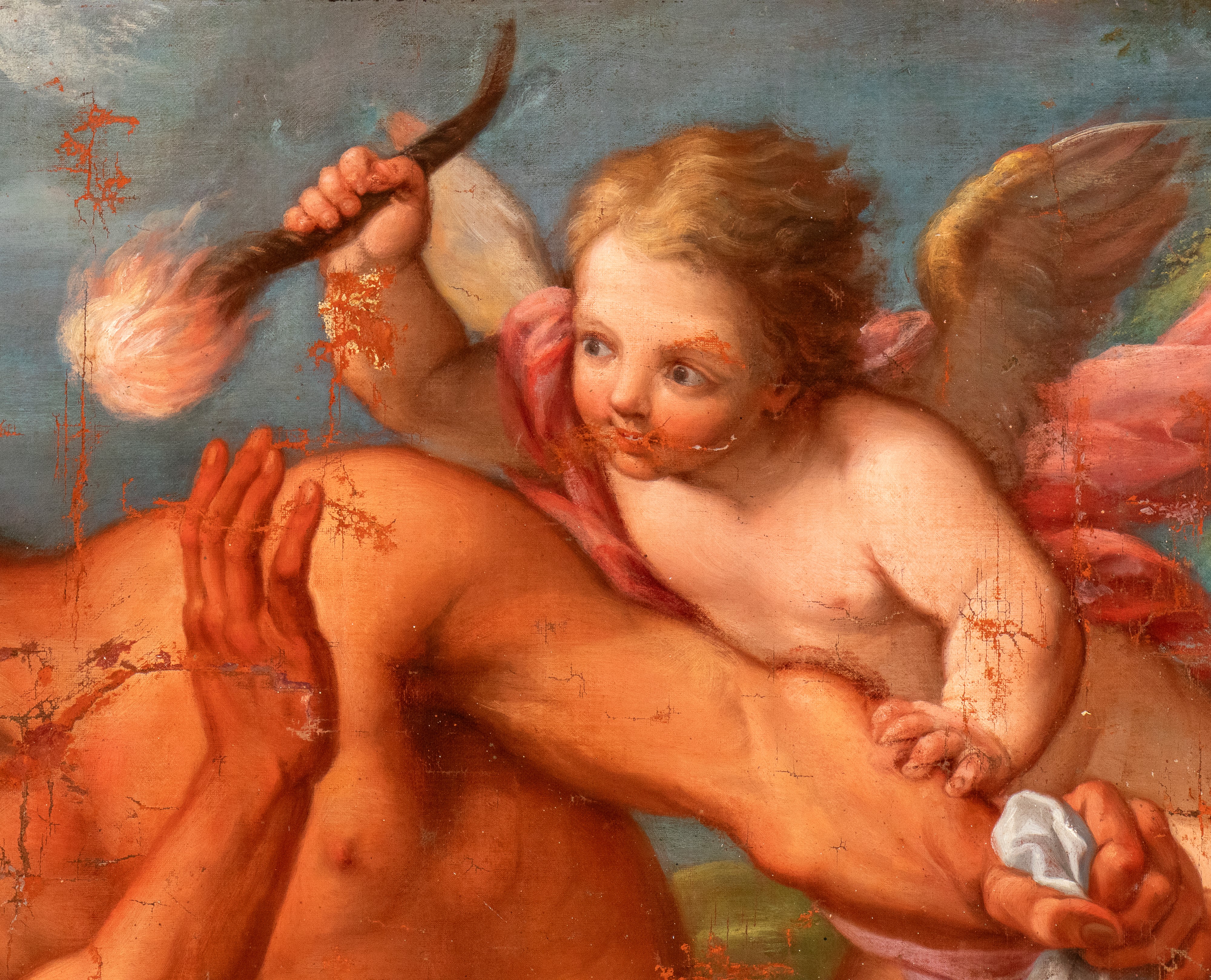 Cupido allontana un satiro da Venere dormiente
