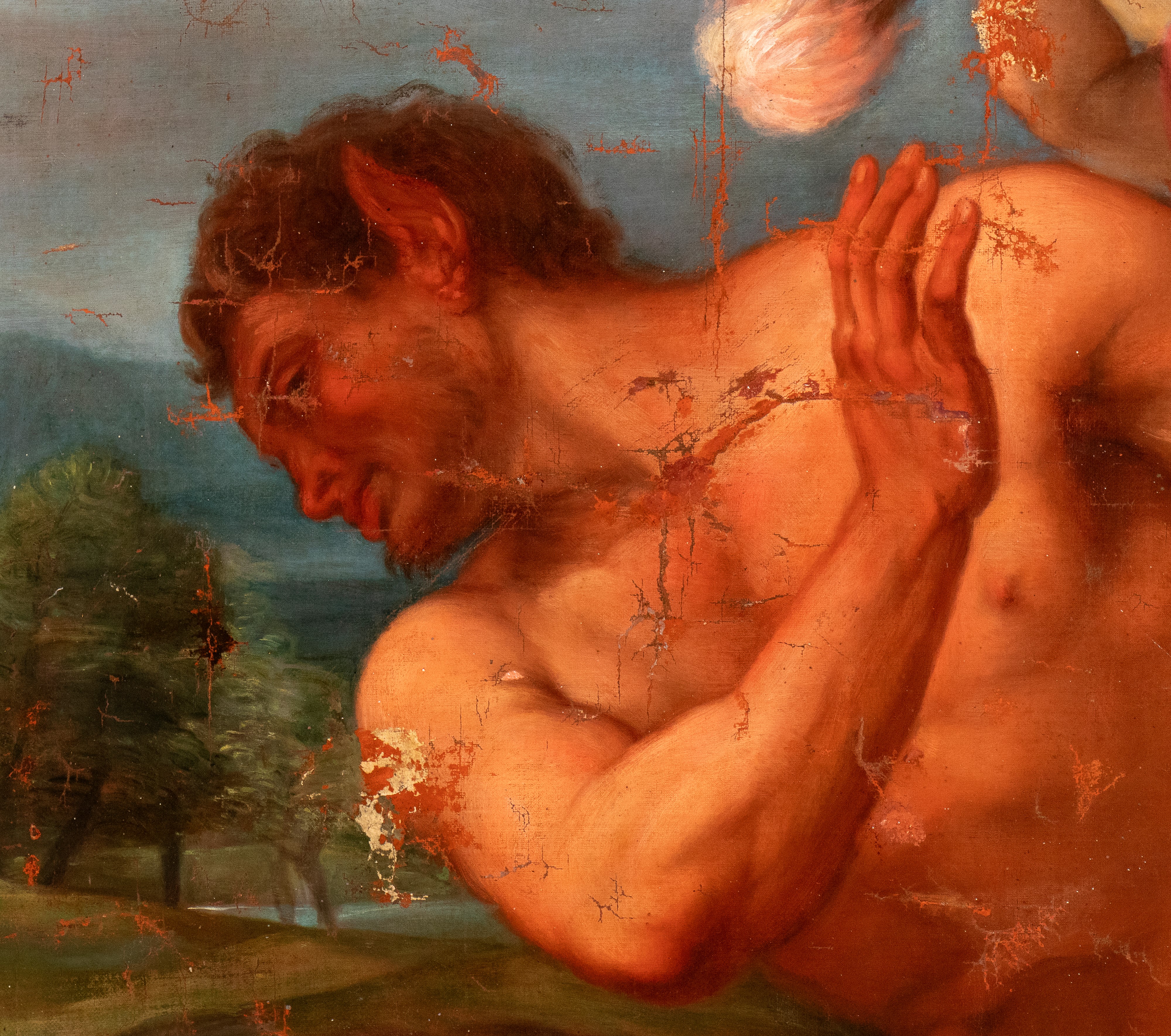 Cupido allontana un satiro da Venere dormiente