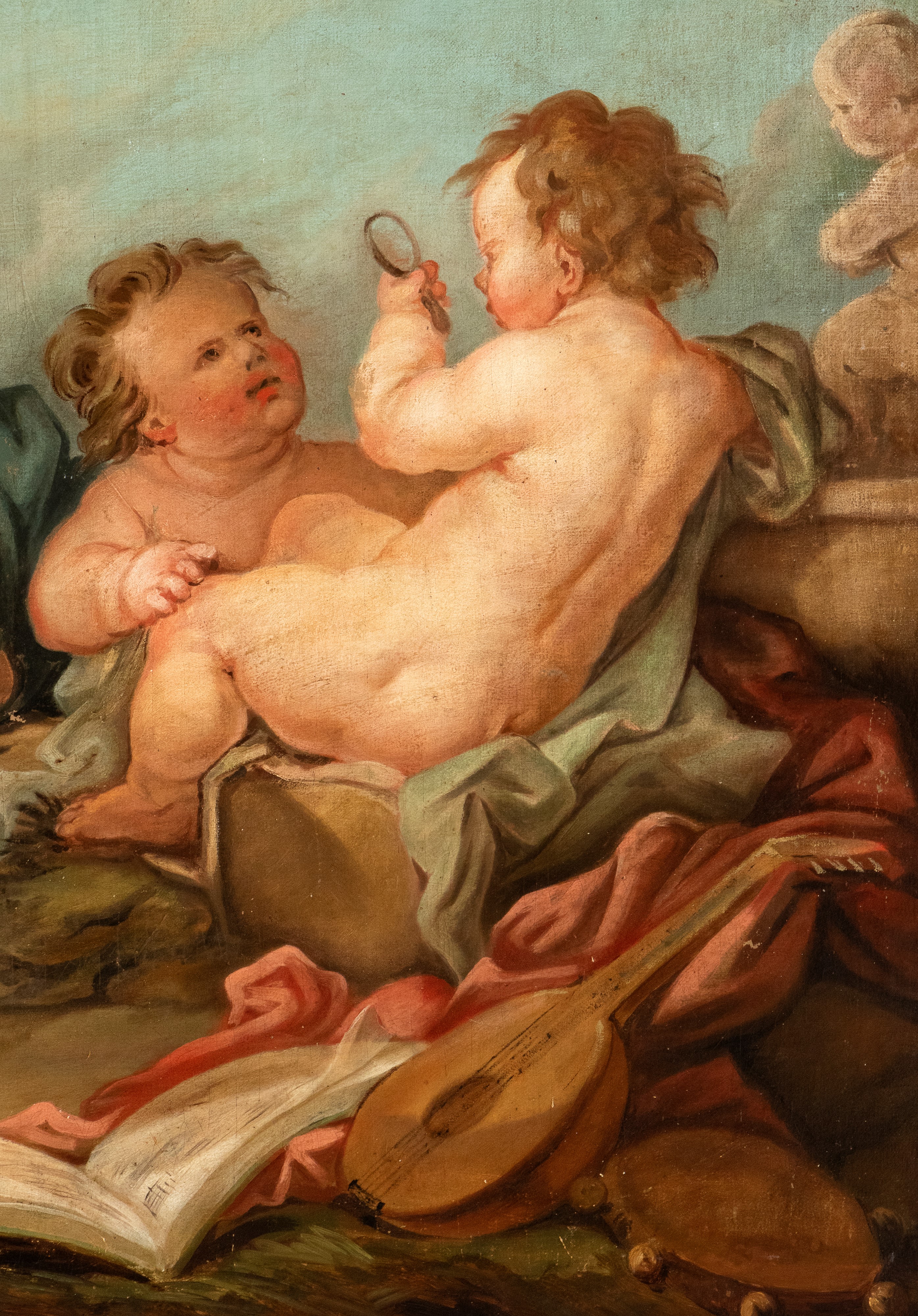 Artista Francese, XVIII Secolo - Allegoria delle Arti, olio su tela