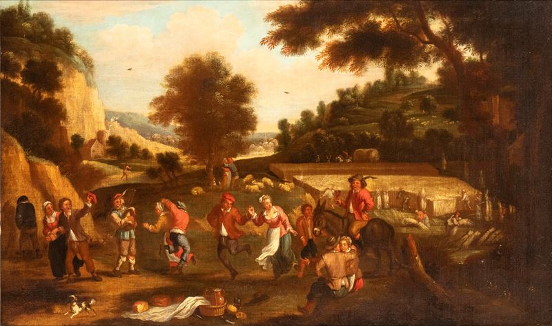 Paesaggio con raccolta del grano e festa contadina (Allegoria dell'Estate)