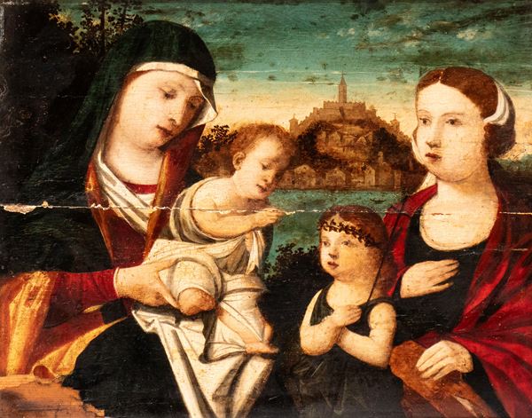 Francesco Rizzo di Bernardino da Santacroce - Virgin with Child, Saint John the Baptist and Saint Elizabeth