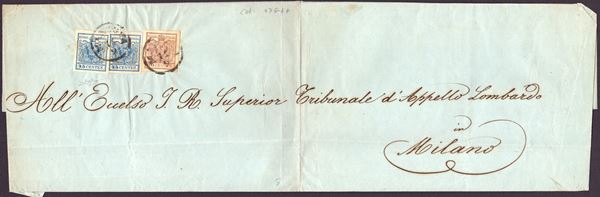 L. Veneto - Large-format envelope from Mantua to Milan