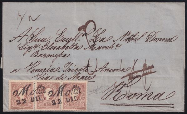 Veneto - Postal History, envelope for Rome