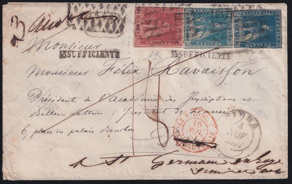 Tuscany - Postal History, tricolor letter.