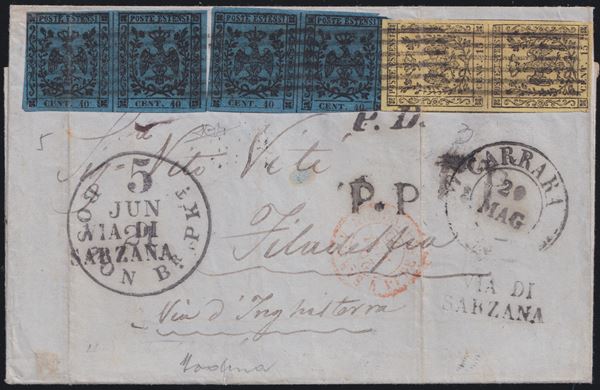 Modena - Postal History, Letter to Philadelphia 