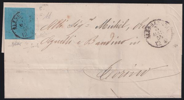 Sardinia - 2nd issue, 20 cents on letter.