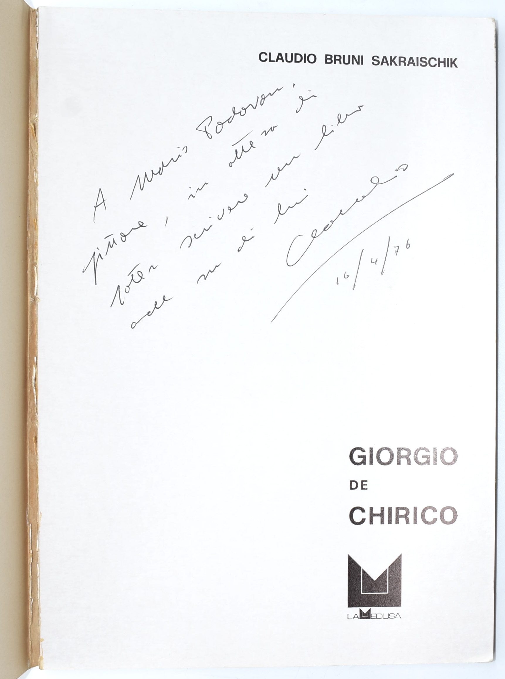 Bruni Sakraischik, Claudio; De Chirico Giorgio (4 volumi) – Cataloghi su Giorgio De Chirico, in-4...