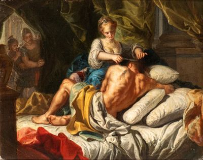 Sansone e Dalila, olio su tela