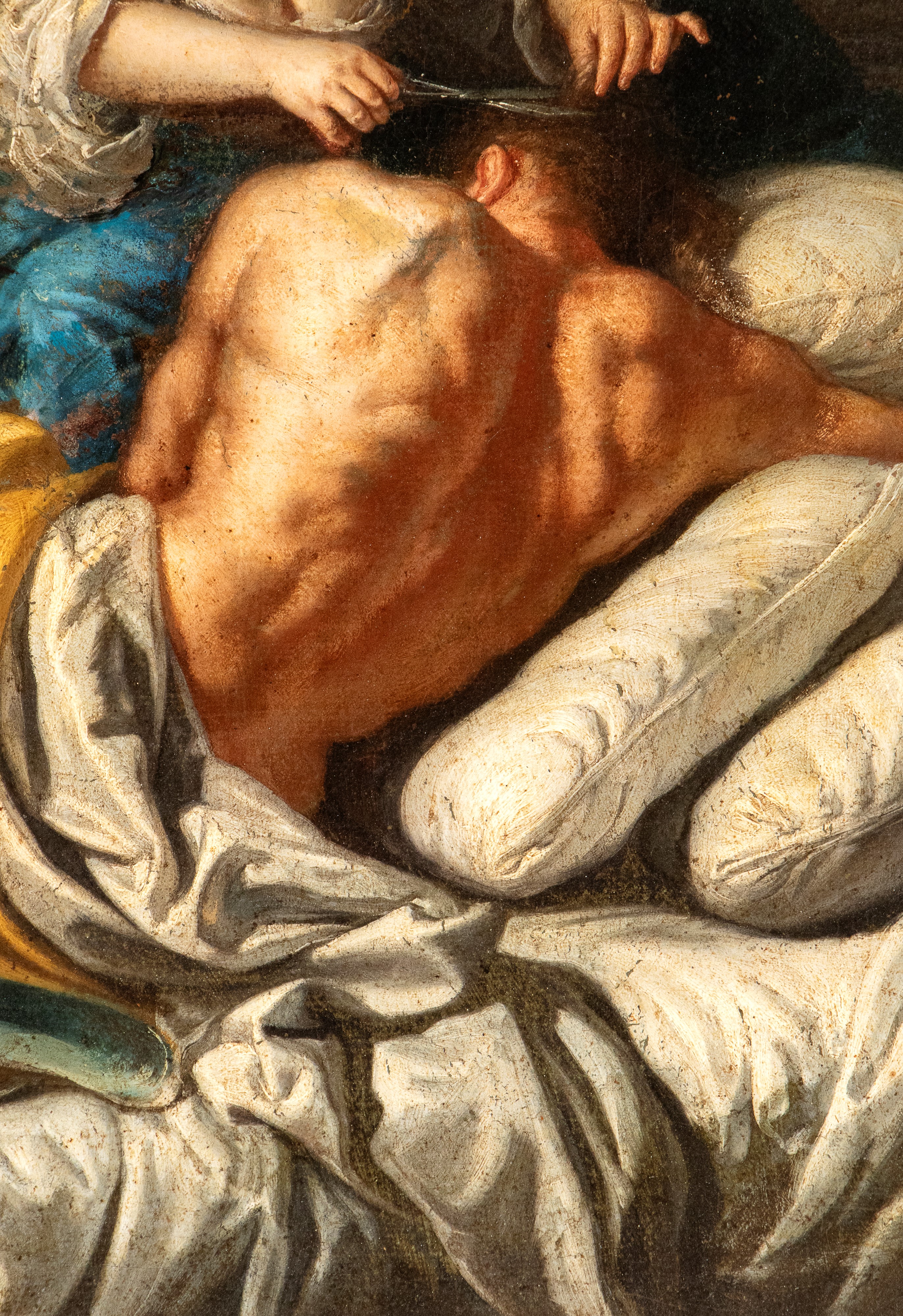Artista Napoletano, XVII - XVIII Secolo - Sansone e Dalila, olio su tela