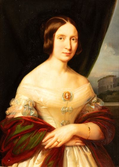 Ritratto di Francesca Lucchesi Palli, olio su tavola