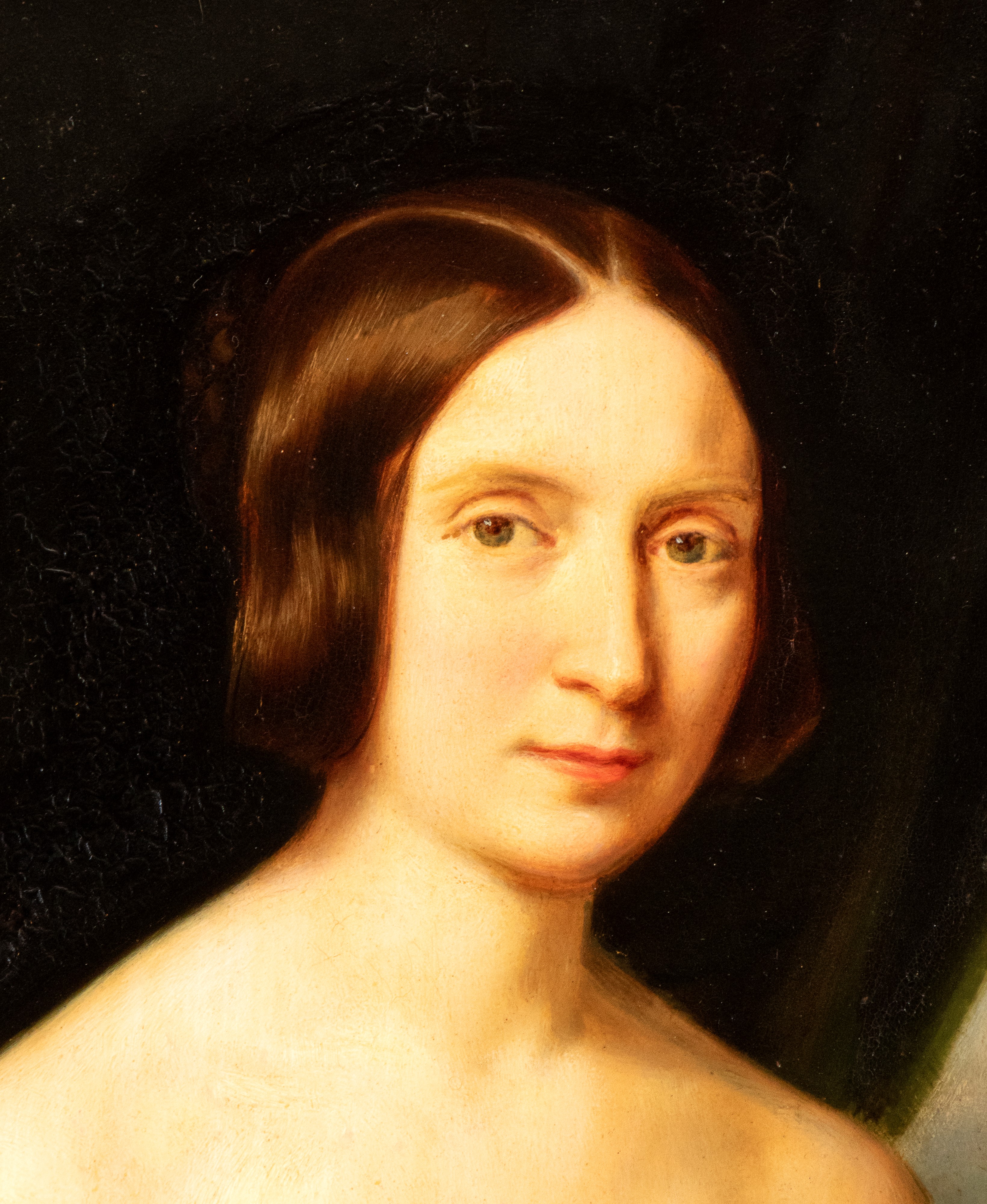 Artista Italiano, Seconda Metà XIX Secolo - Ritratto di Francesca Lucchesi Palli, olio su tavola
