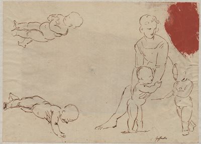 Studio per Madonna col Bambino con figure di putti