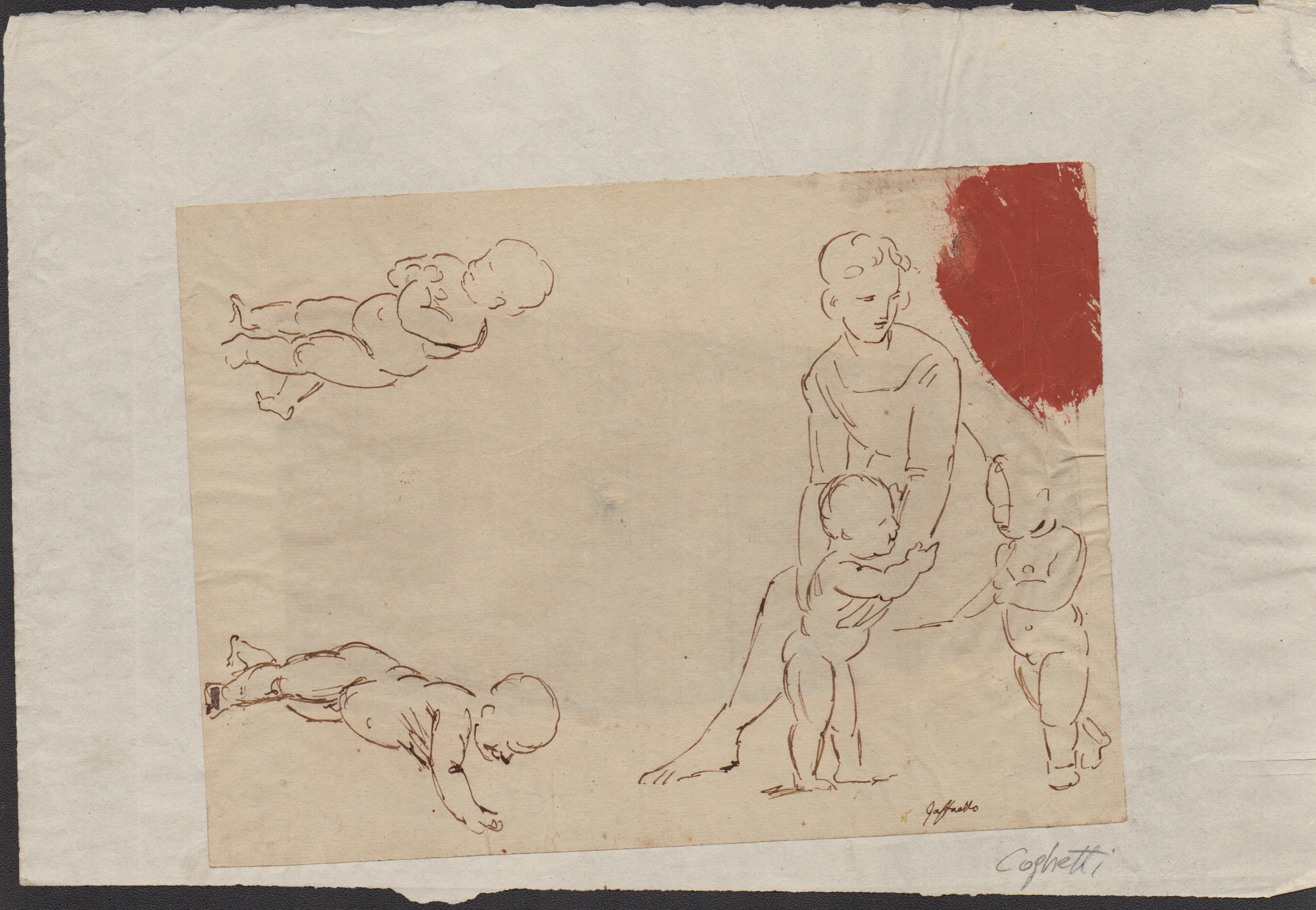 Francesco Coghetti - Studio per Madonna col Bambino con figure di putti