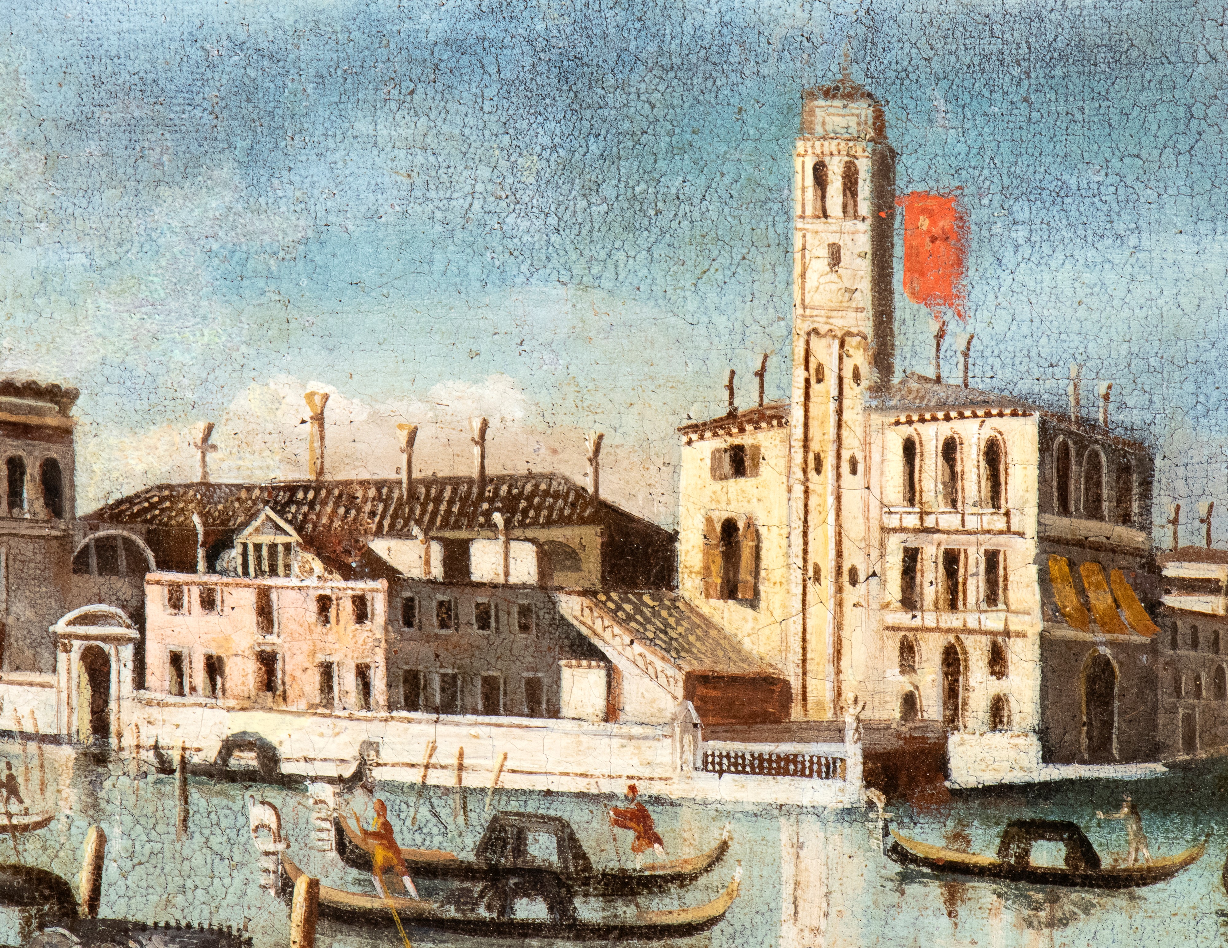 Artista Attivo a Venezia, XVIII Secolo - Veduta del Canal Grande a Venezia, olio su tela