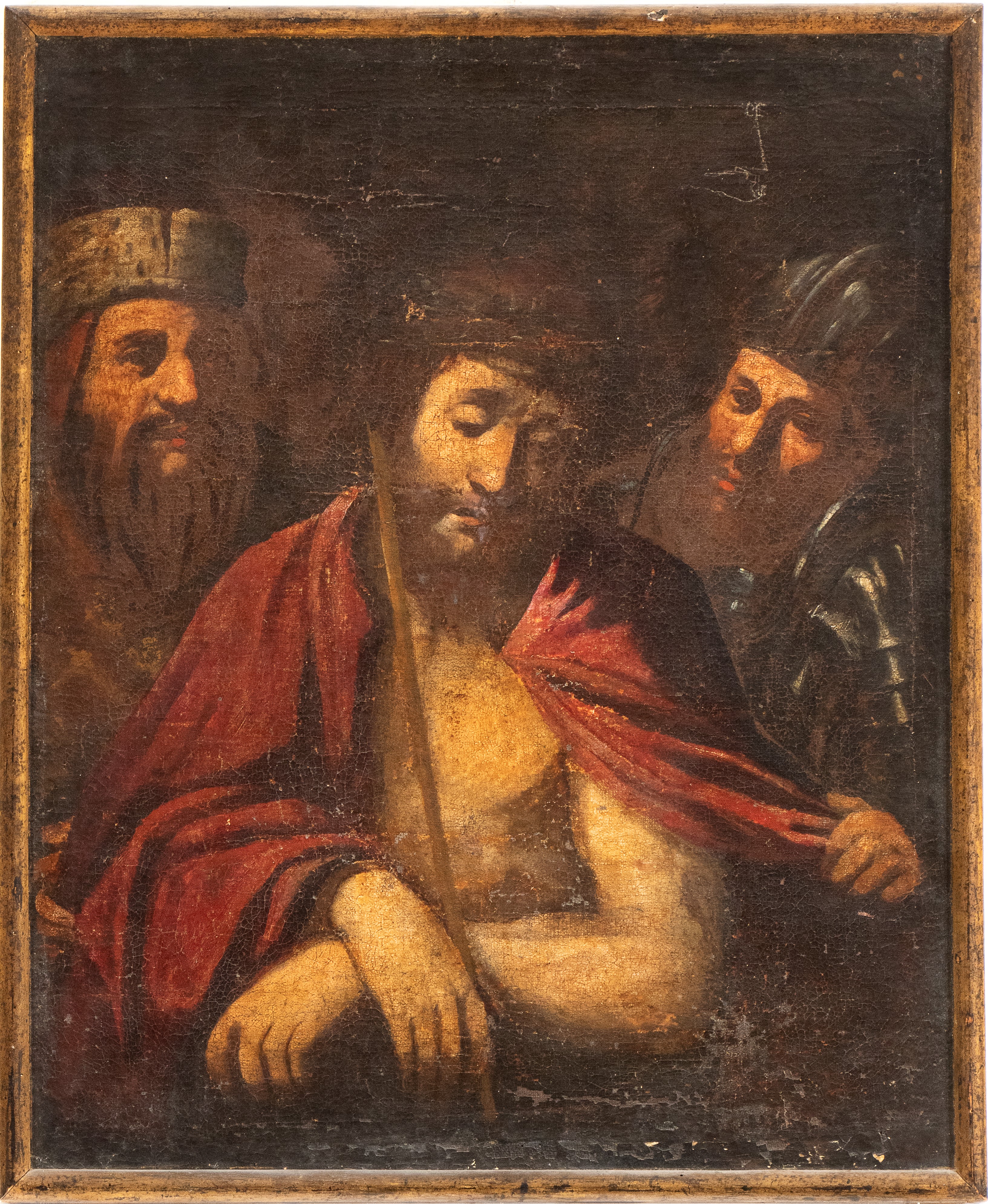 Artista Italiano, XVII Secolo - Cristo deriso, olio su tela