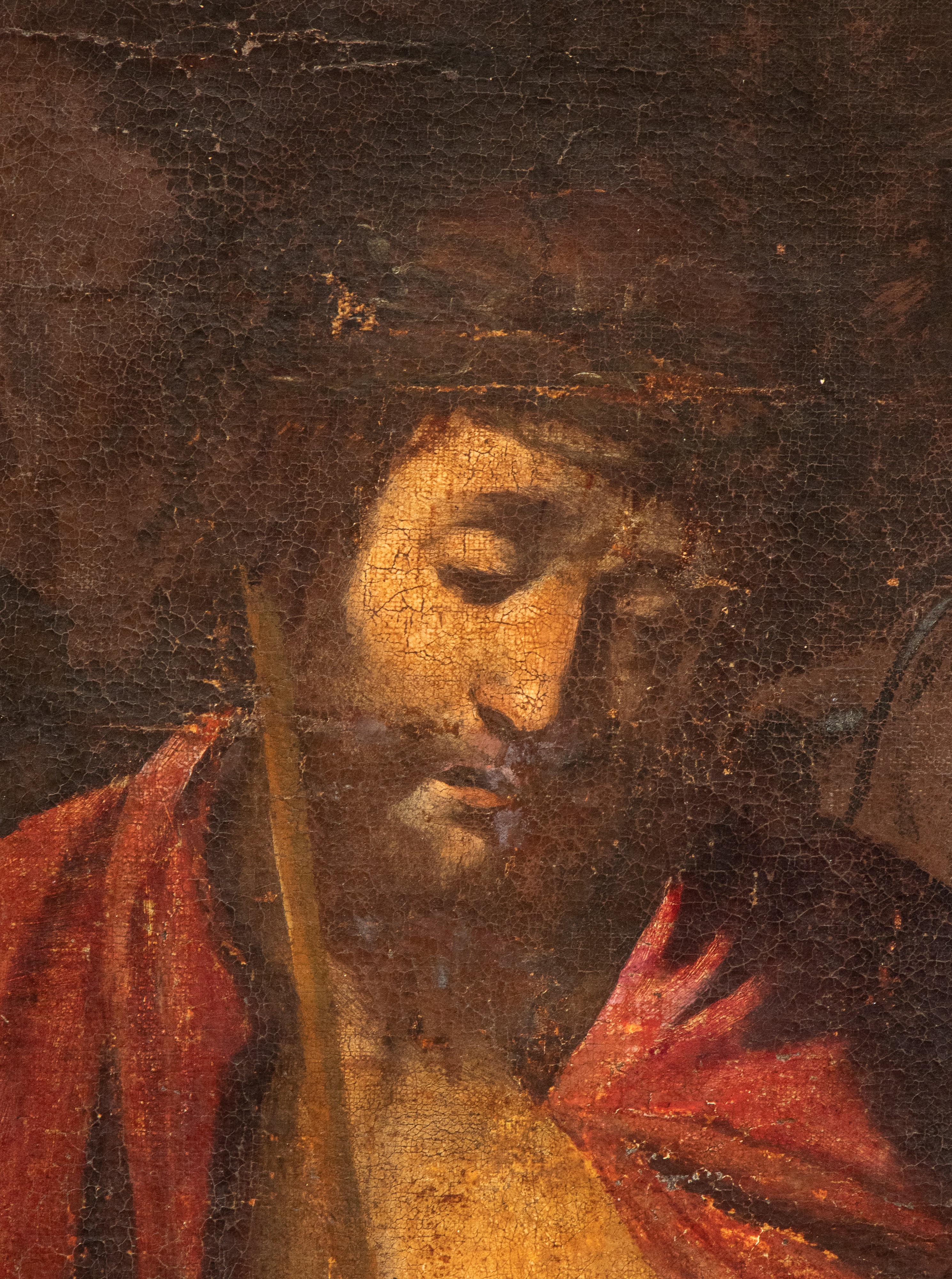Artista Italiano, XVII Secolo - Cristo deriso, olio su tela