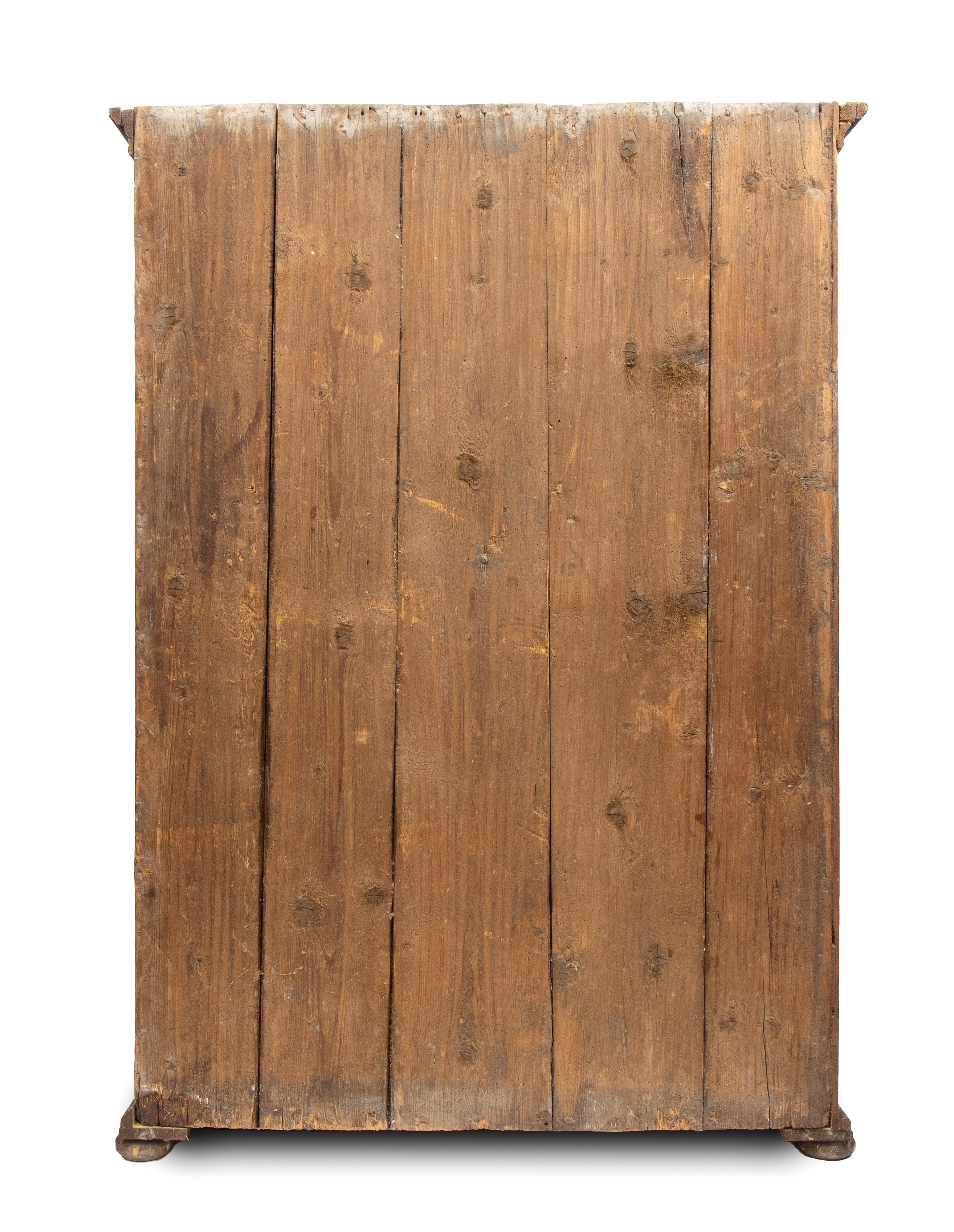 Armadio tirolese dipinto, pino, pitture decorative floreali e finto marmo (fine XVIII - inizi XIX...