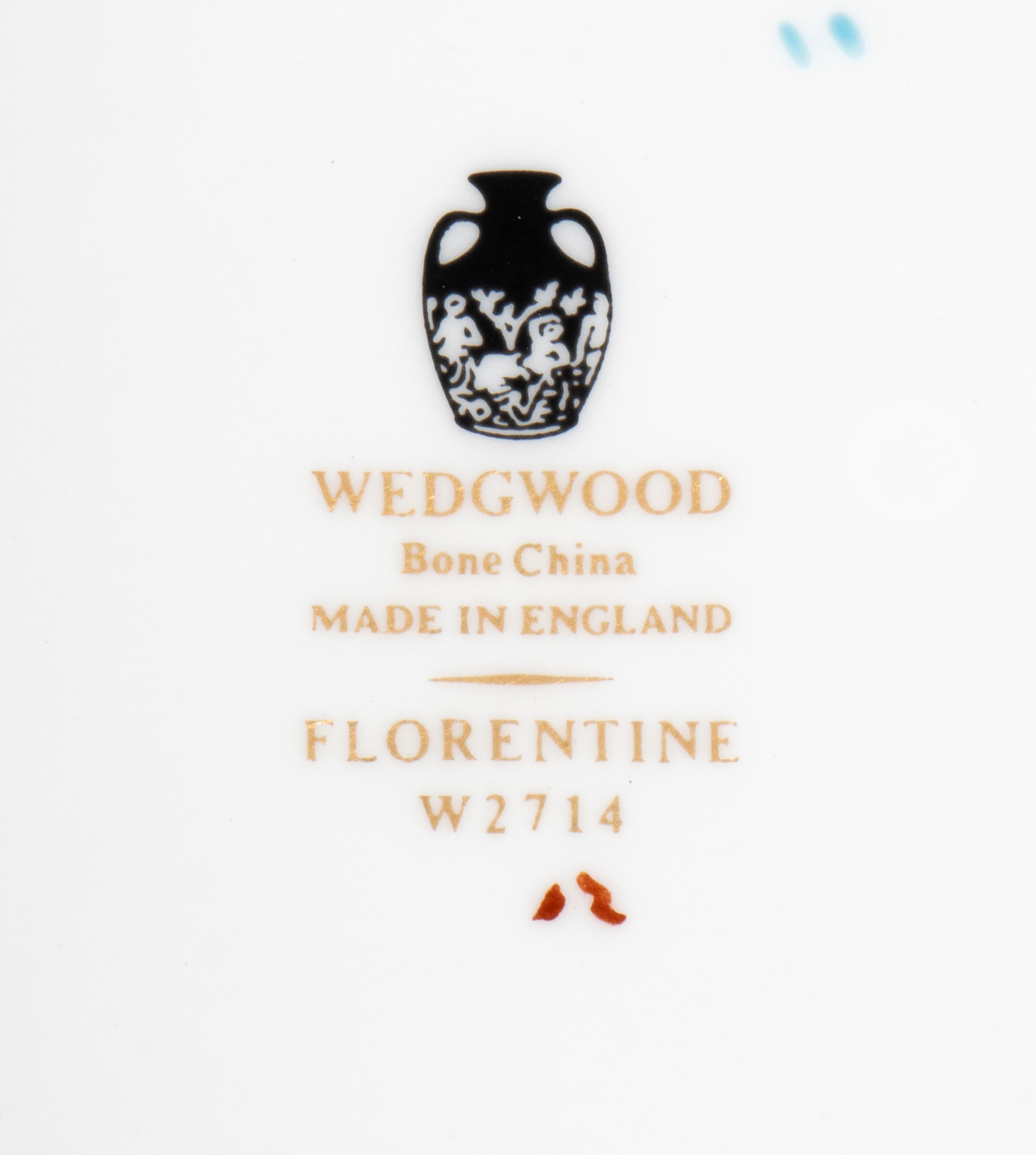 Wedgwood, Servizio da tavola “Florentine turquoise” in Bone China (mod. W2714), 70 pezzi