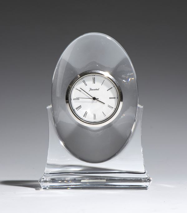 JOSEF INWALD - Baccarat crystal table clock, “Tranquillity” model