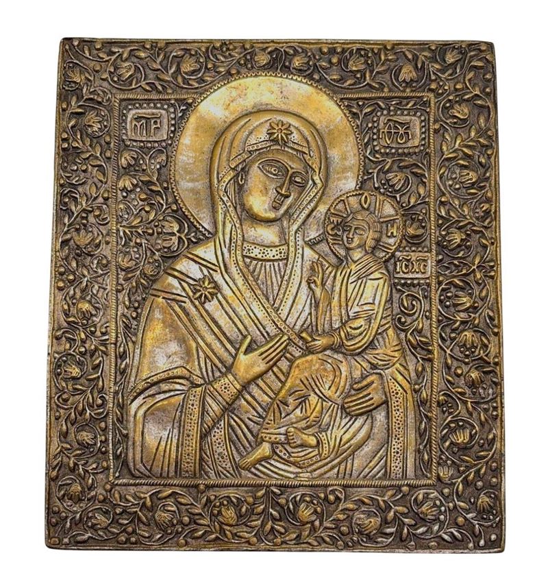 Madonna di Smolensk, fusione in bronzo, XIX secolo