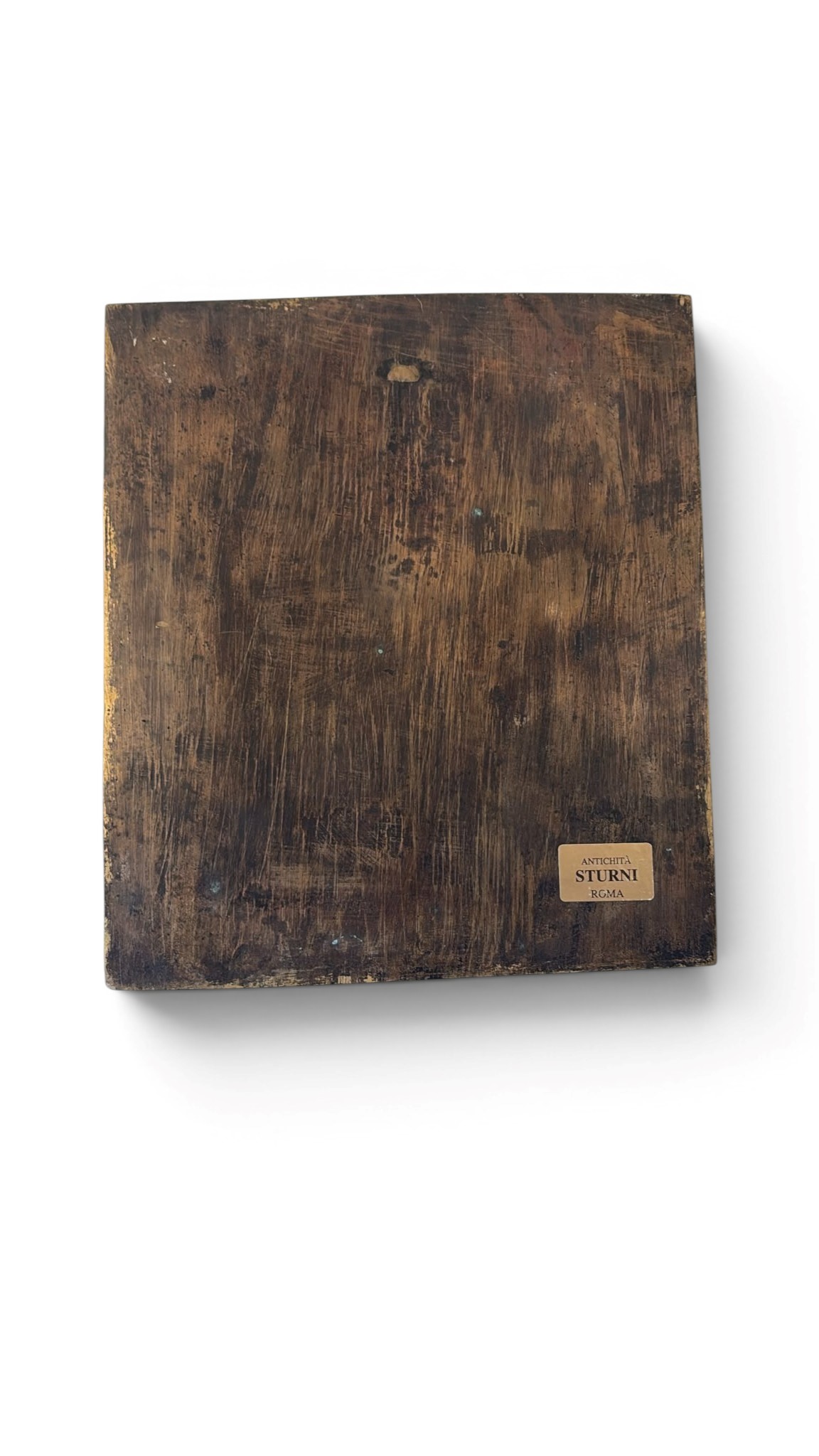Icona raffigurante San Nicola di Mira, fusione in bronzo, XIX secolo