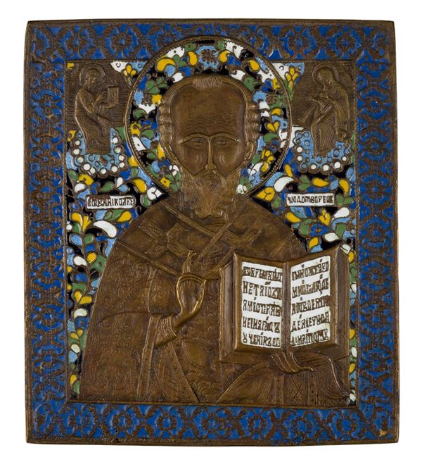 Icona da viaggio raffigurante San Nicola di Mira