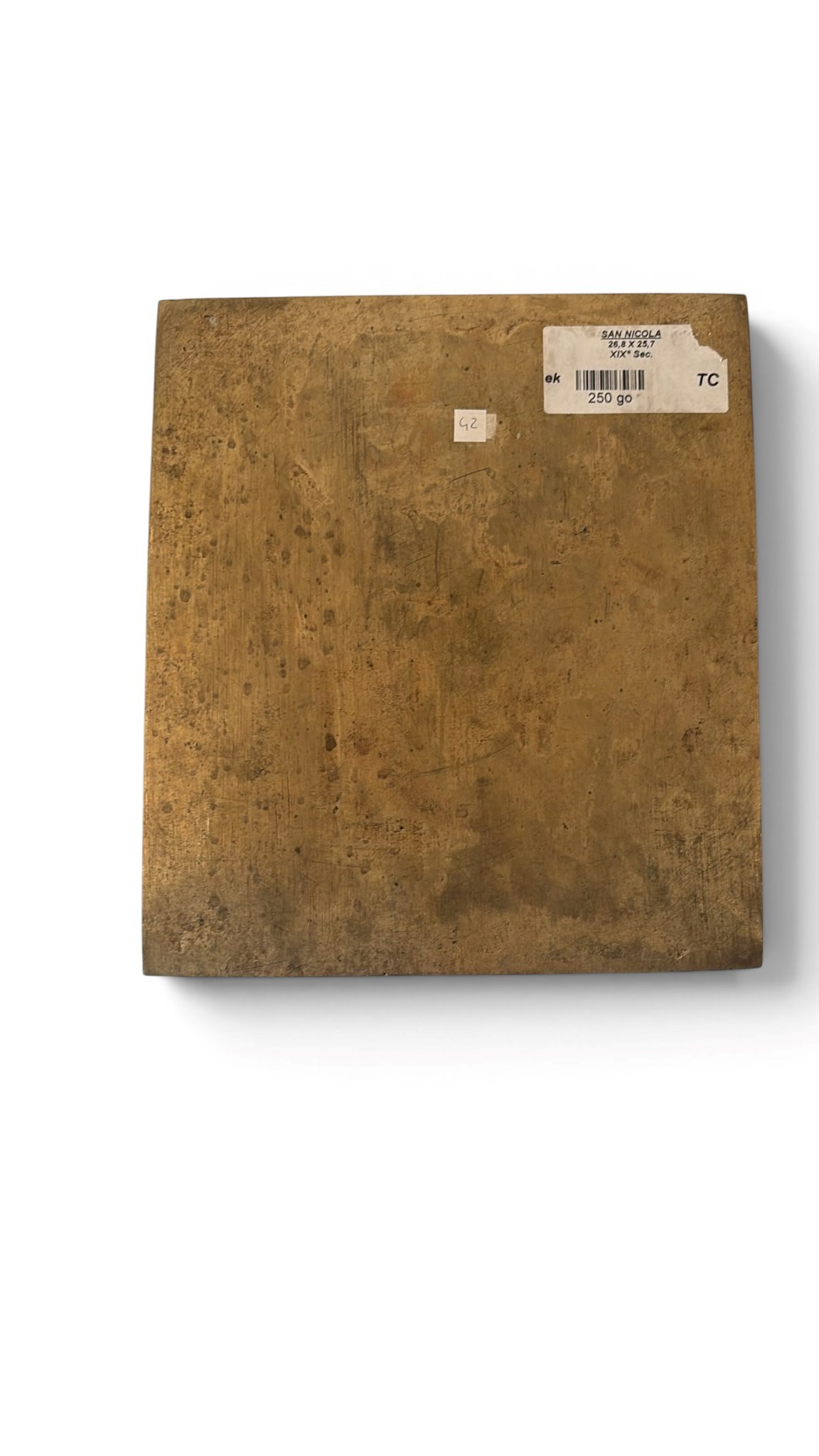 Icona da viaggio raffigurante San Nicola di Mira, fusione in bronzo e smalti policromi (XIX secol...