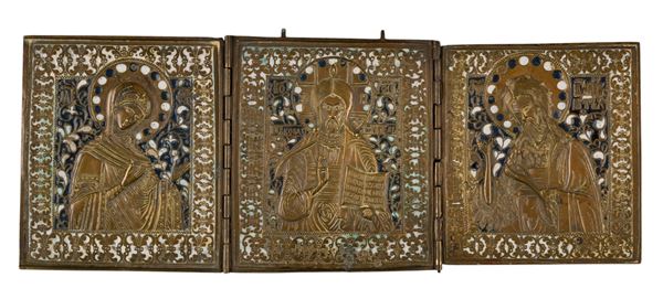 Travel triptych depicting the Deesis
