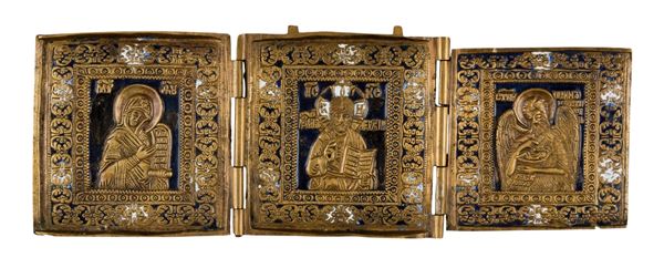 Travel triptych depicting the Deesis