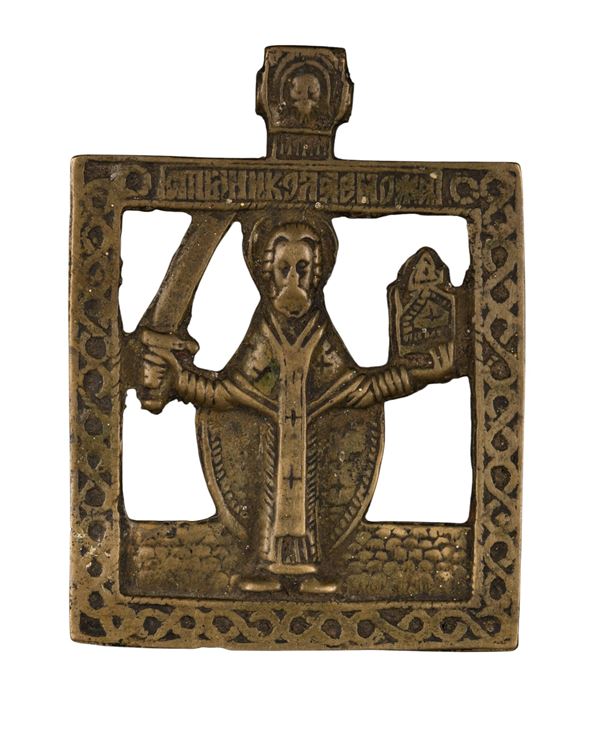 Icona pettorale raffigurante San Nicola di Mozajsk