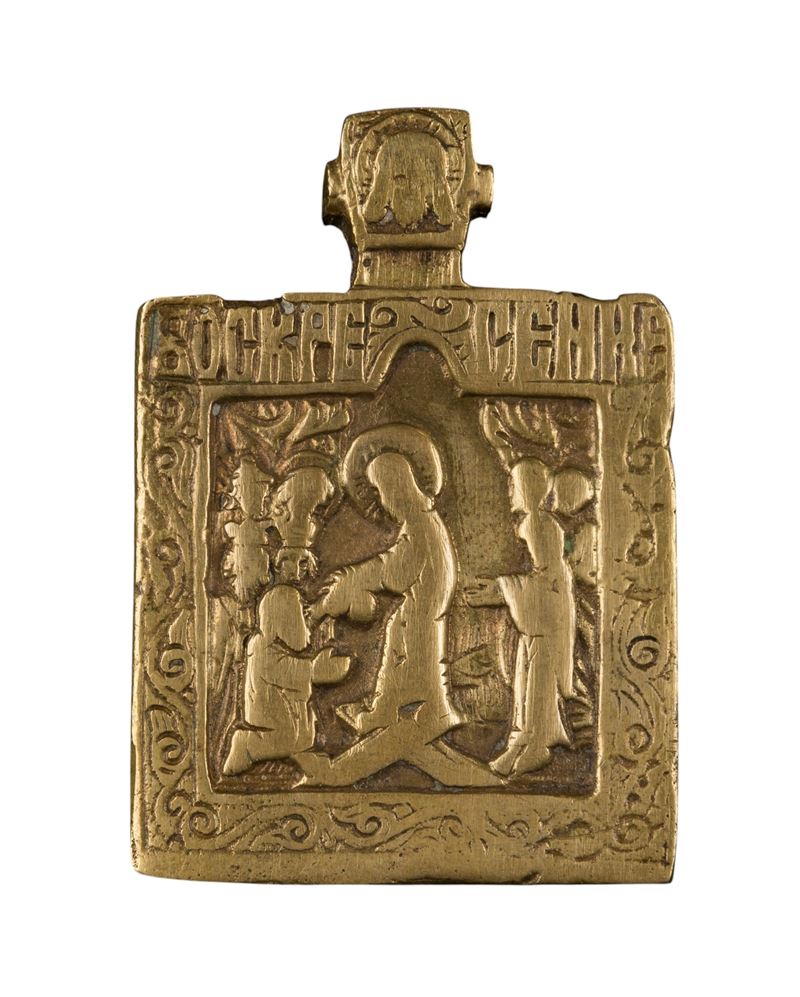 Icona pettorale raffigurante l’Anastasis, fusione in bronzo, XIX secolo