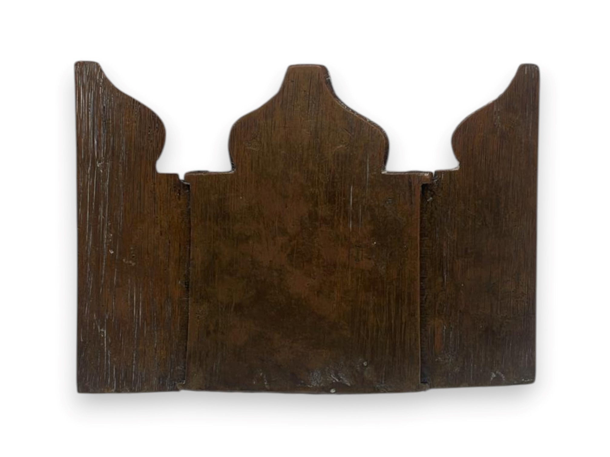 XIX secolo, Trittico da viaggio raffigurante San Nicola e le sue feste, fusione in bronzo