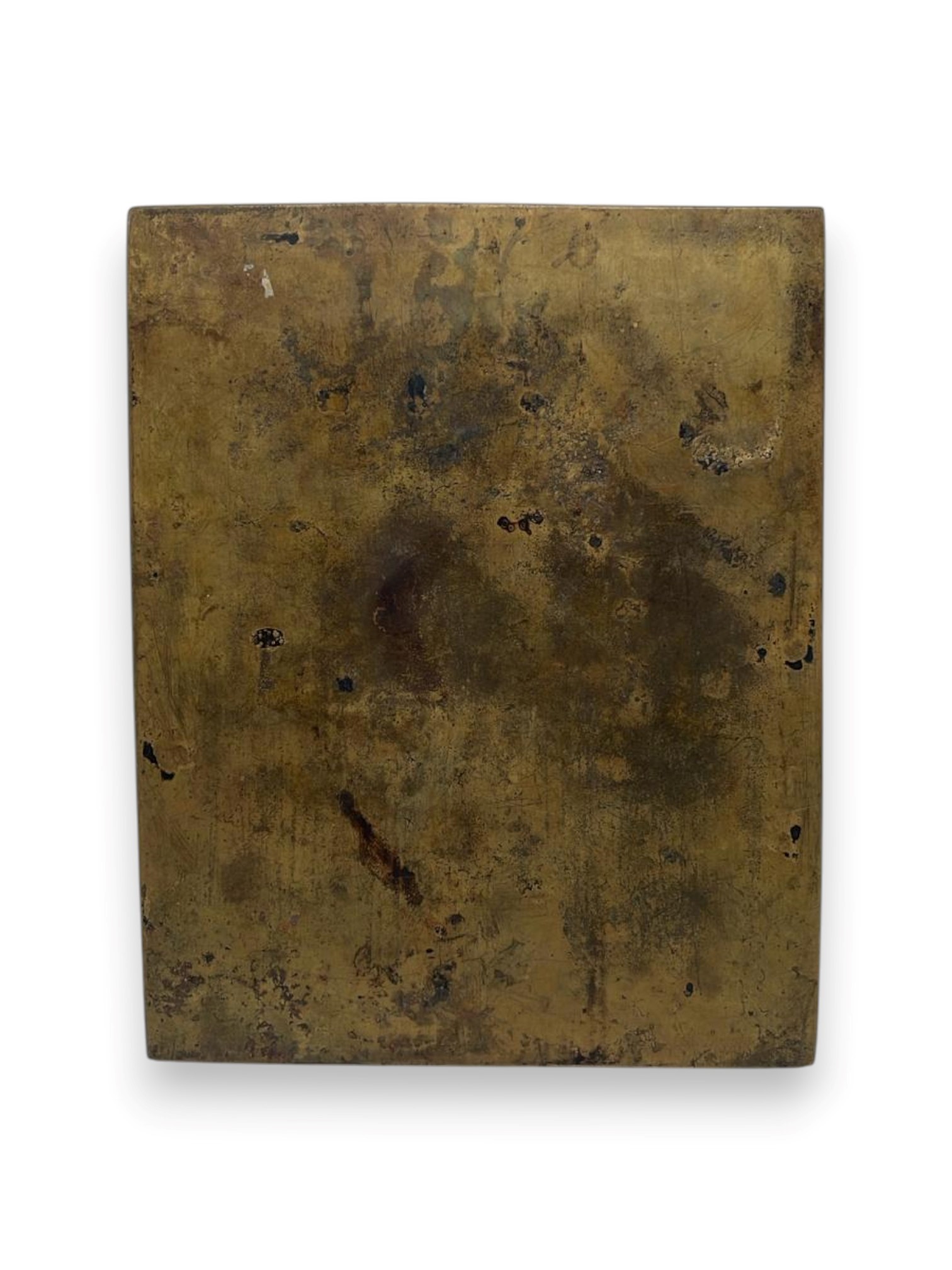 Icona da viaggio, Allegoria della Trinità, fusione in bronzo e smalto (XIX secolo)
